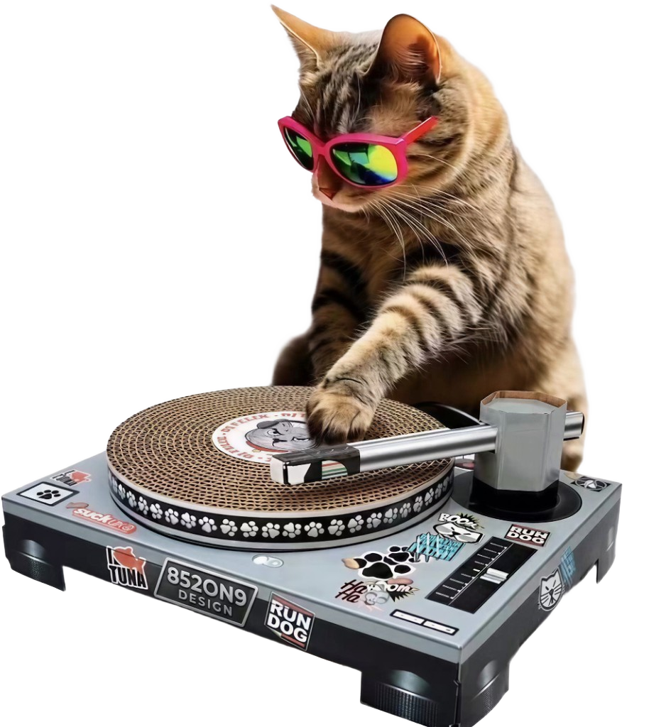 打碟貓（DJ Cat）AI 寵物海報範例