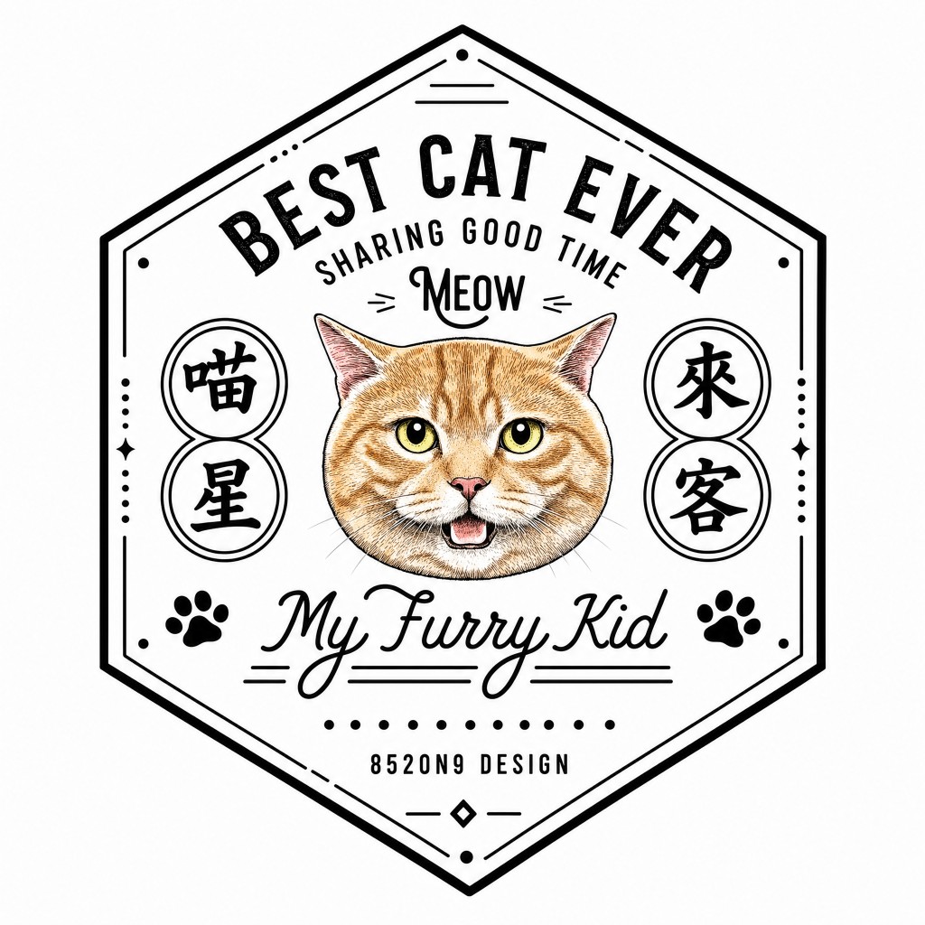 MY FURRY KID 六角章（My Furry Kid）AI 寵物海報範例