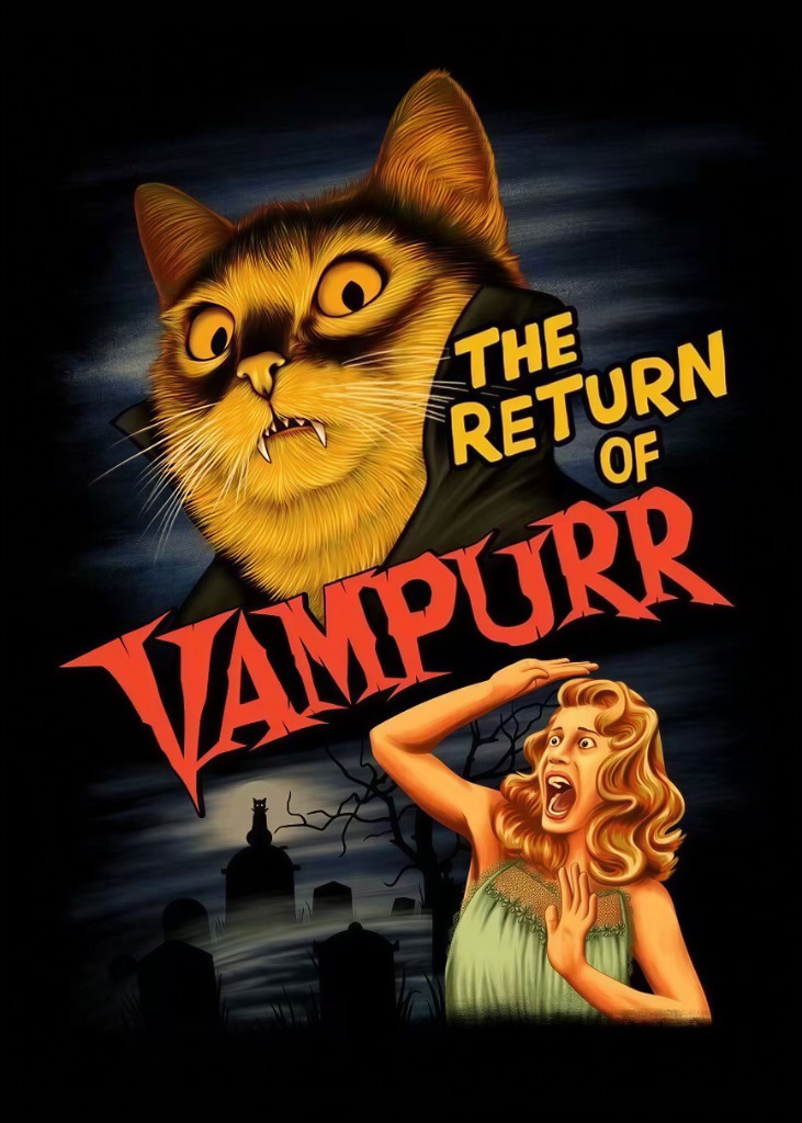 吸血貓歸來（The Return of Vampurr）AI 寵物海報範例